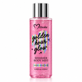 Misucka Golden Hour Glow Shimmer Body Mist Sheer Seduction 250ml - Frasco rosa con tapa plateada