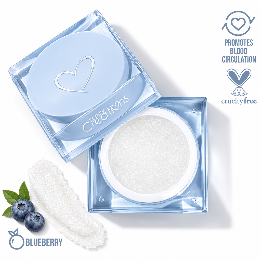 Beauty Creations Blueberry Lip Scrub - producto abierto