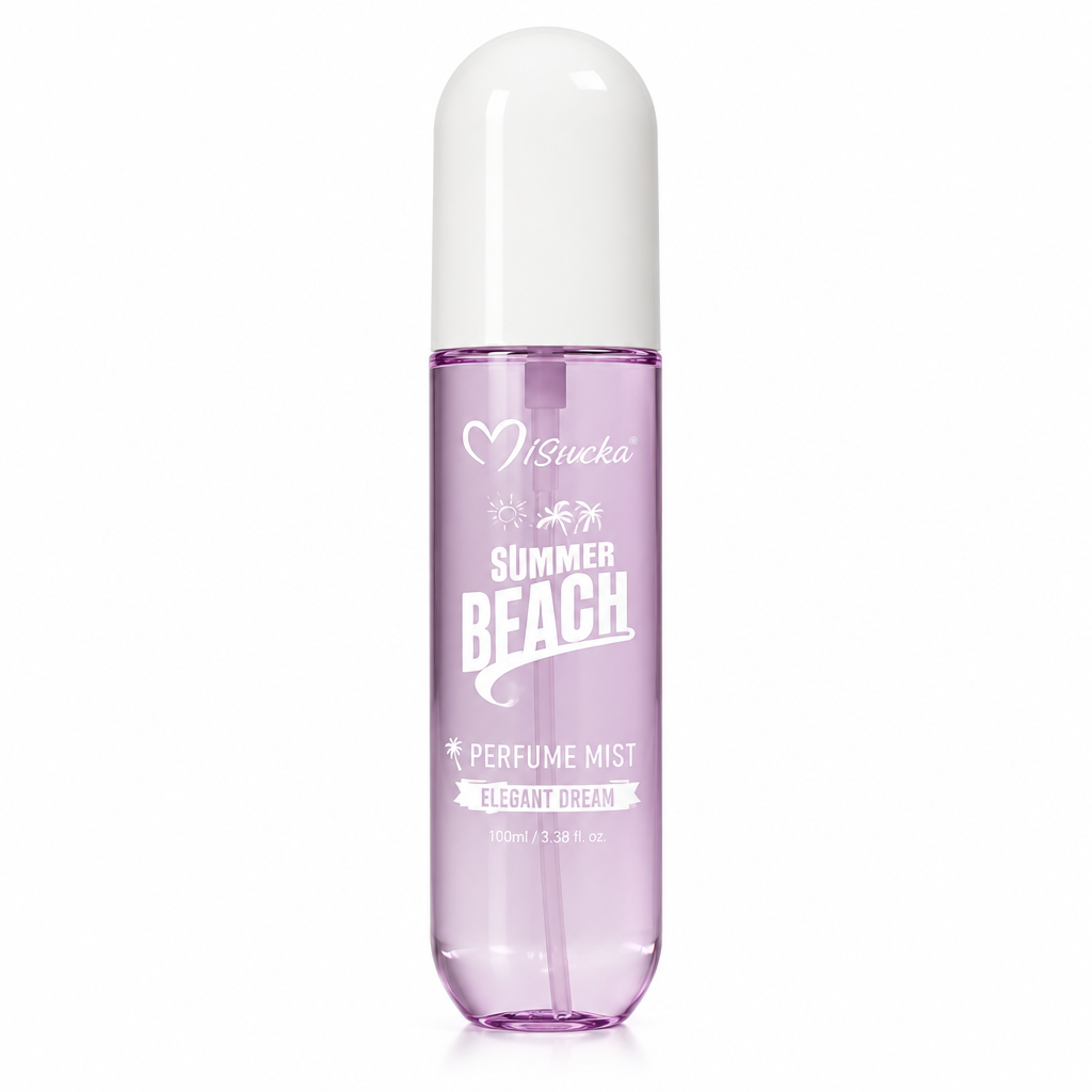 Misucka Summer Beach Perfume Mist Elegant Dream 100ml - Frasco lila con tapa blanca