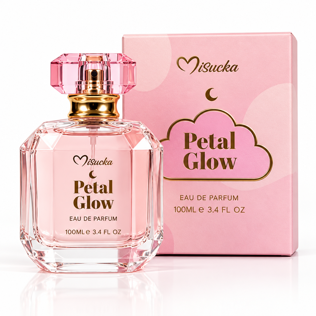 Misucka Petal Glow Eau de Parfum 100ml - frasco con caja rosa